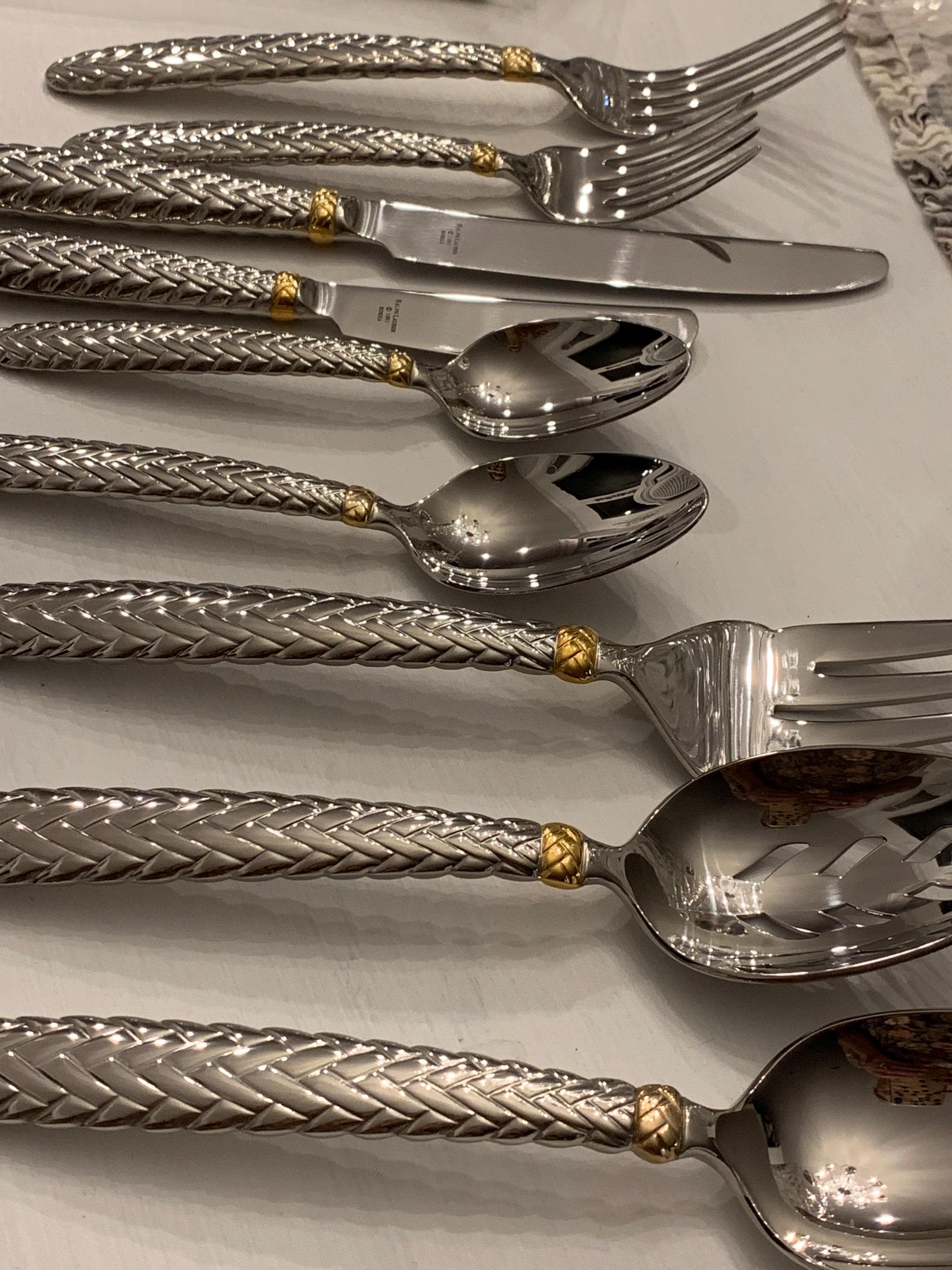 Ralph Lauren Golden Equestrian Braid Flatware Selling Individual NOS