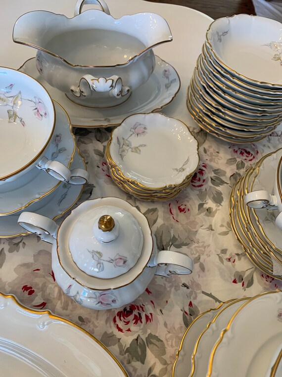 Hutschenreuther Germany Sylvia Pink Rose Platters - Etsy