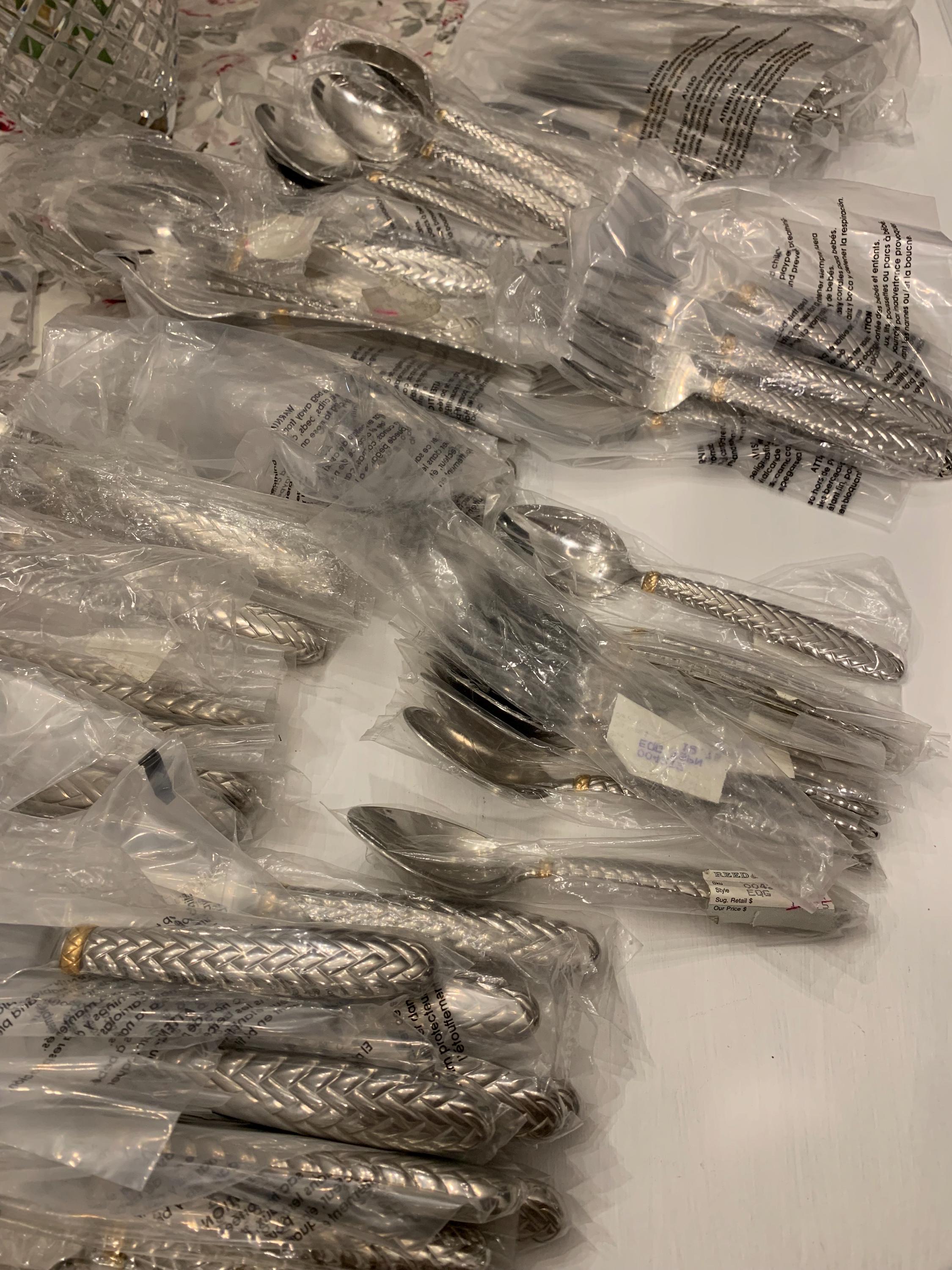 希少品 ラルフローレン EQUESTRIAN BRAID カトラリー 3組セット Lauren Ralph Lauren Equestrian Braid 5 Piece Hostess Set 18/10