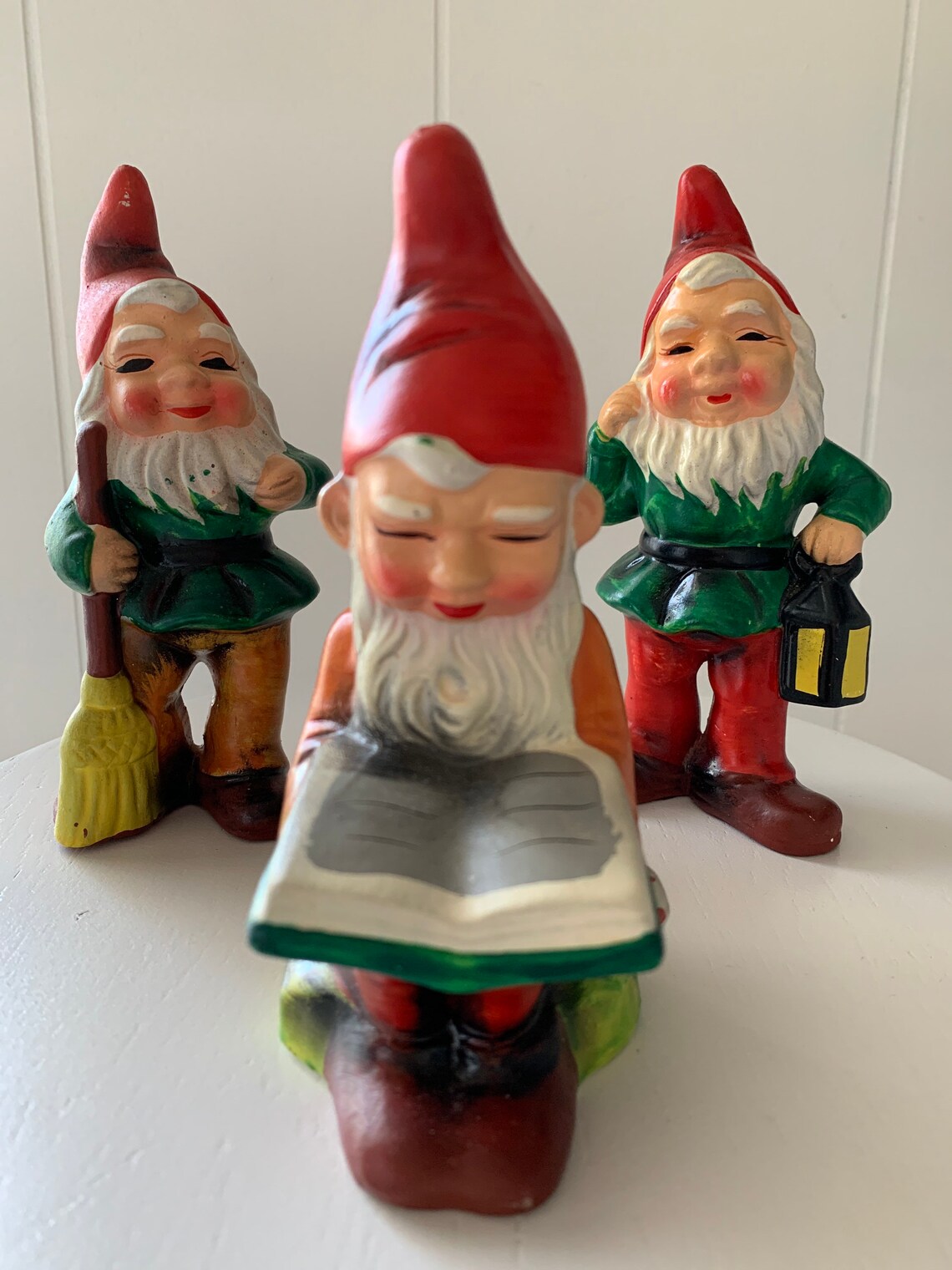 Set Of Three Vintage Gnomes Maid In Japan Vintage Christmas Etsy
