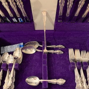 Vintage Silver Plated Flatware 1881 Rogers Oneida Baroque Rose Silver Plated Silverware