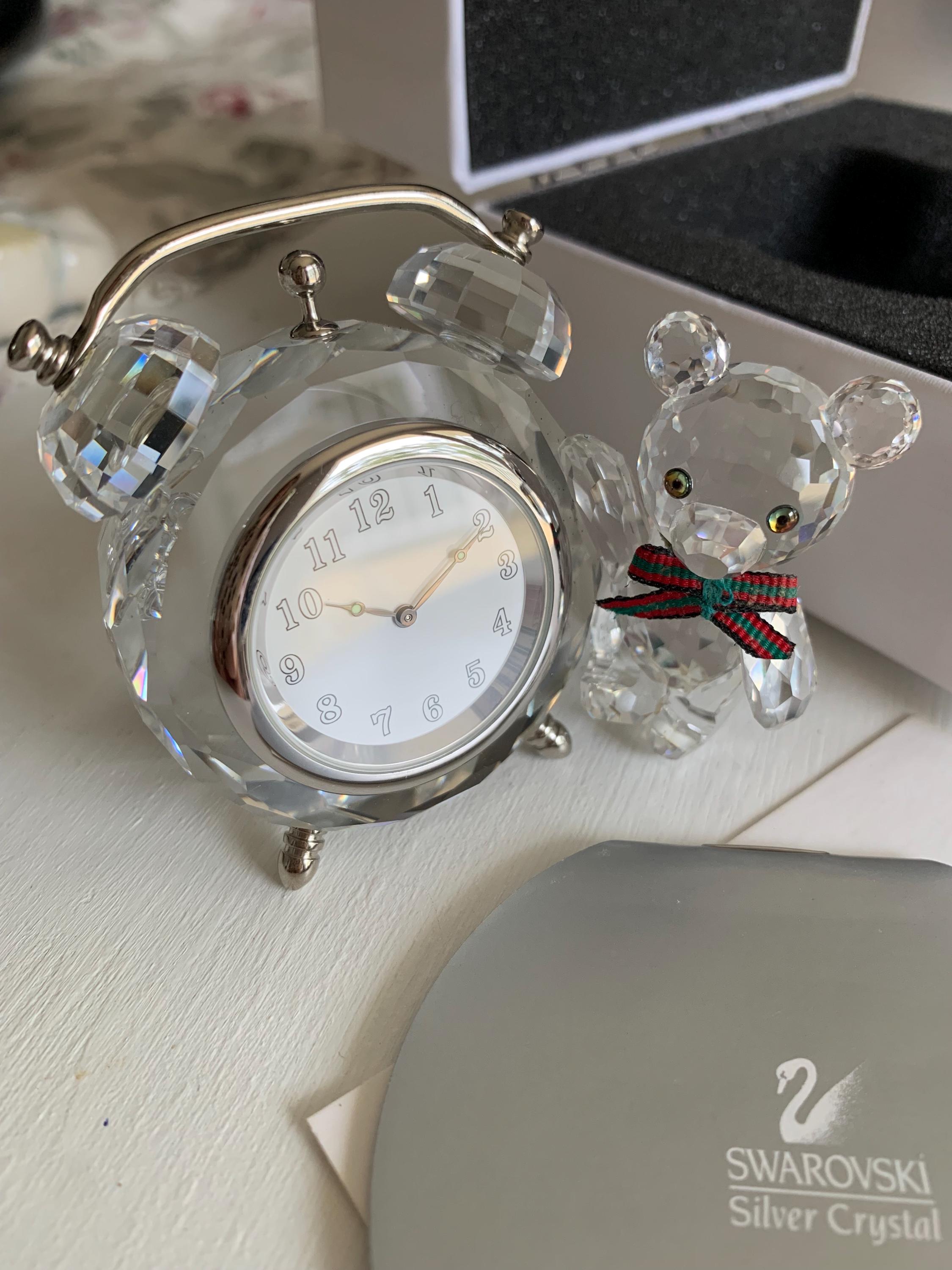 Swarovski Kris Bear Clock Table Small Crystal Clock - Etsy