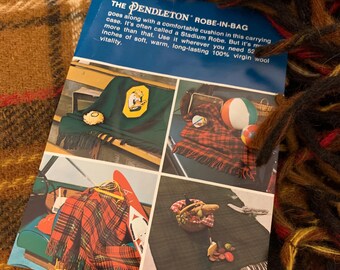 Pendleton Robe in A Bag Wool New Old Stock Stadium Blanket Plaid