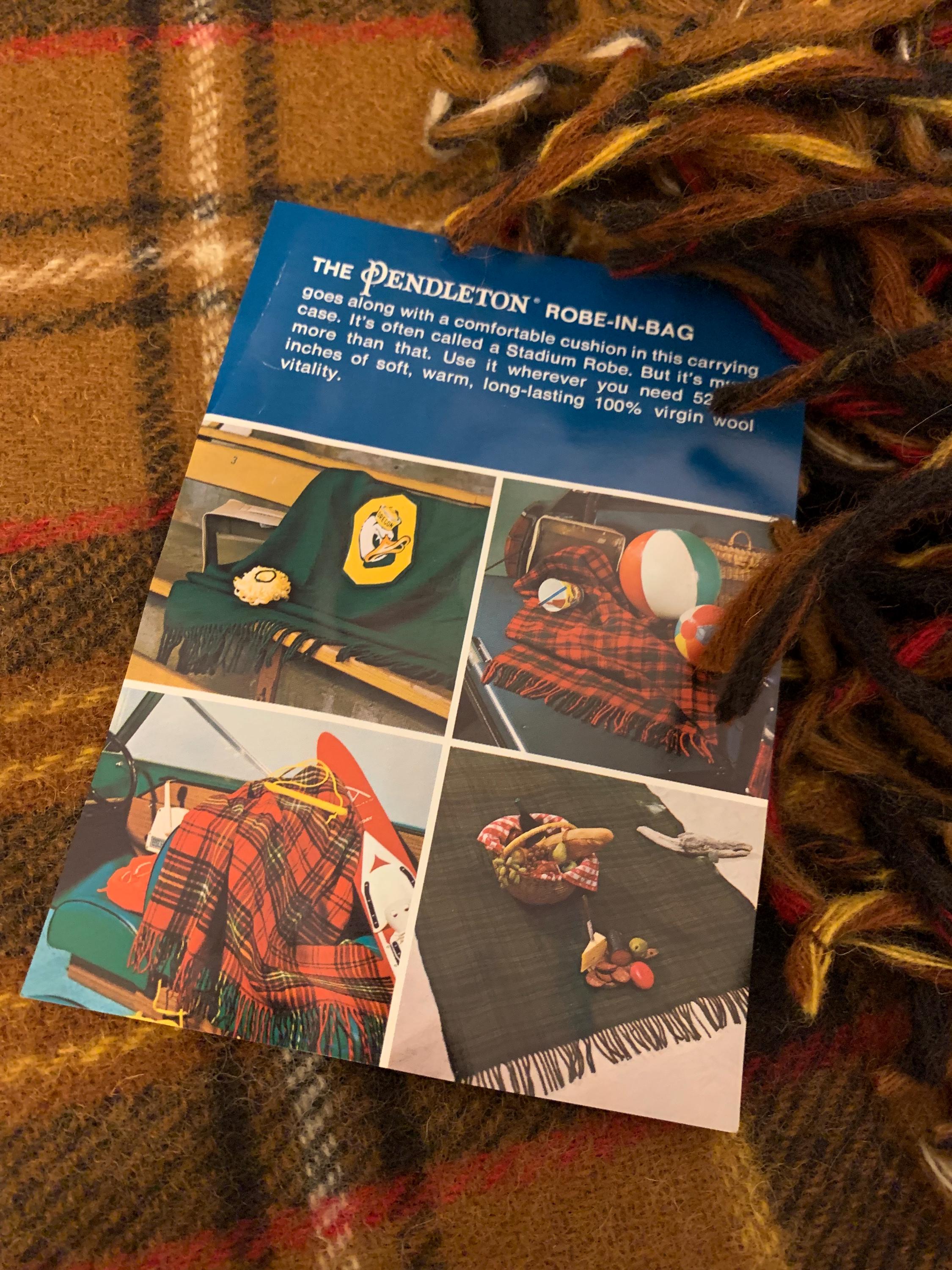 Pendleton Robe in A Bag Wool New Old Stock Stadium Blanket Plaid
