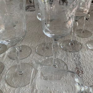 Beautiful Antique Etched Stemware Very Delicate Your Choice Of Style
