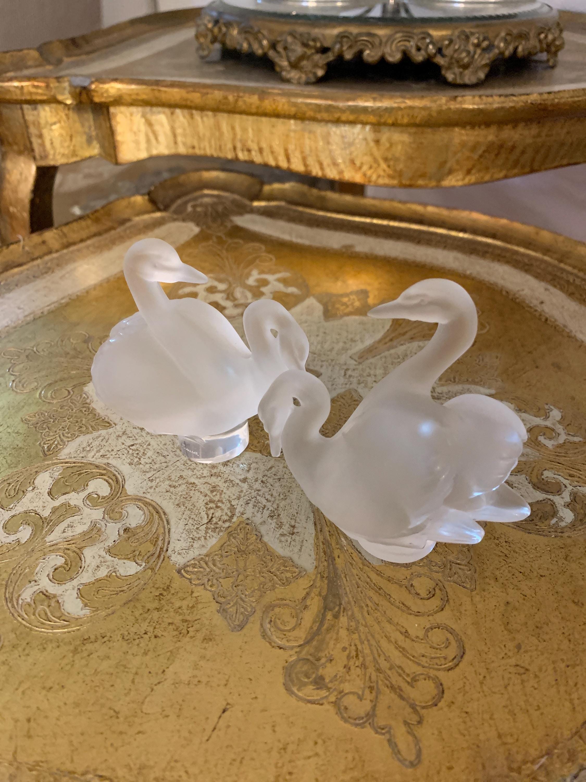 Lalique Swan - Etsy