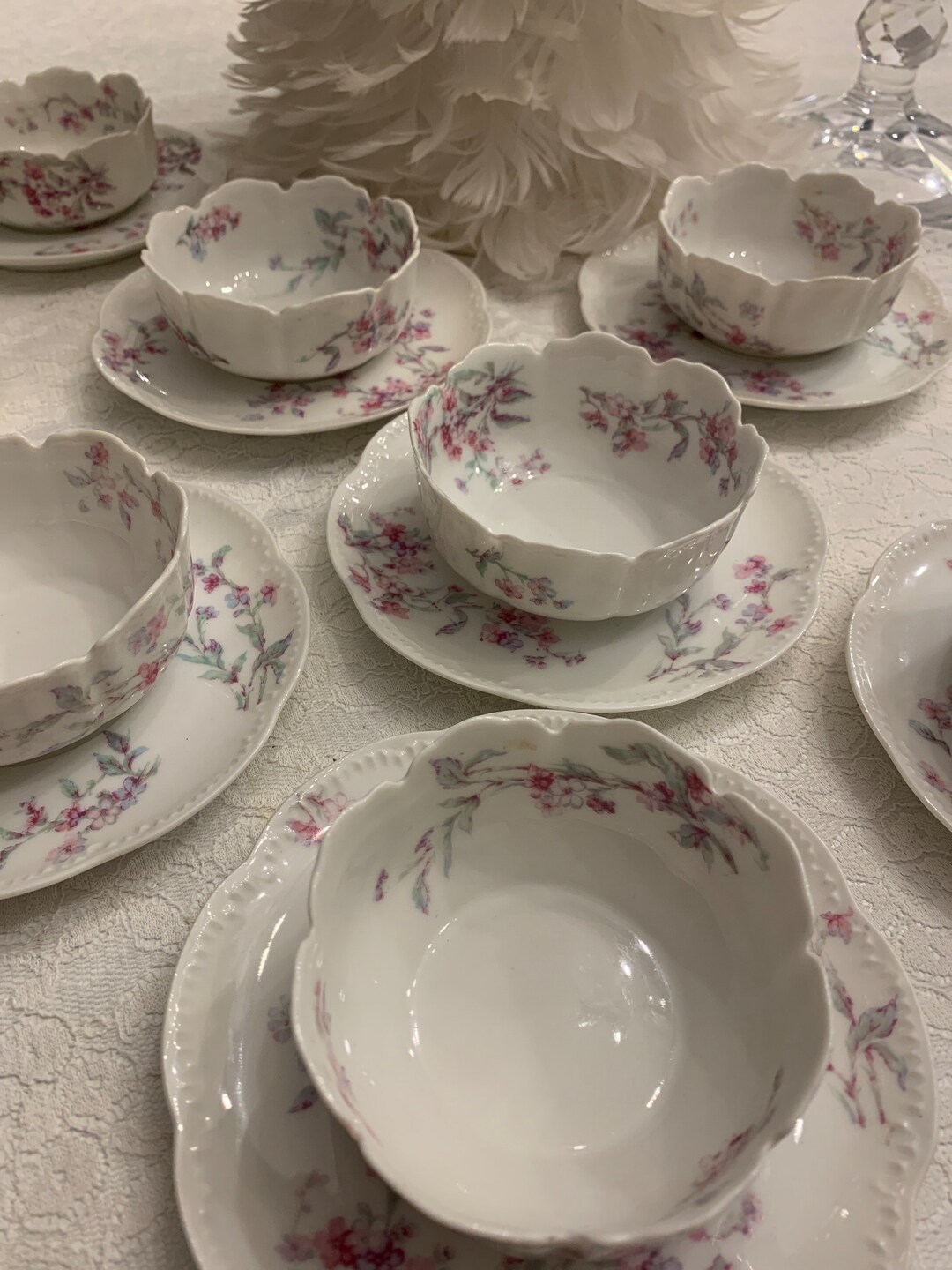 Antique Haviland France Limoges Ramekins Set of Eight Pink Etsy