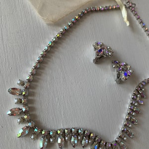 Vintage B David Necklace And Earrings Necklace For Bride Borealis Rhinestones