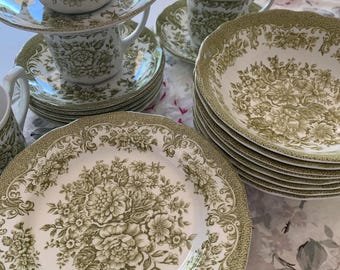 Avondale Ironstone Green And White J & G Meakin Your Choice Replacement