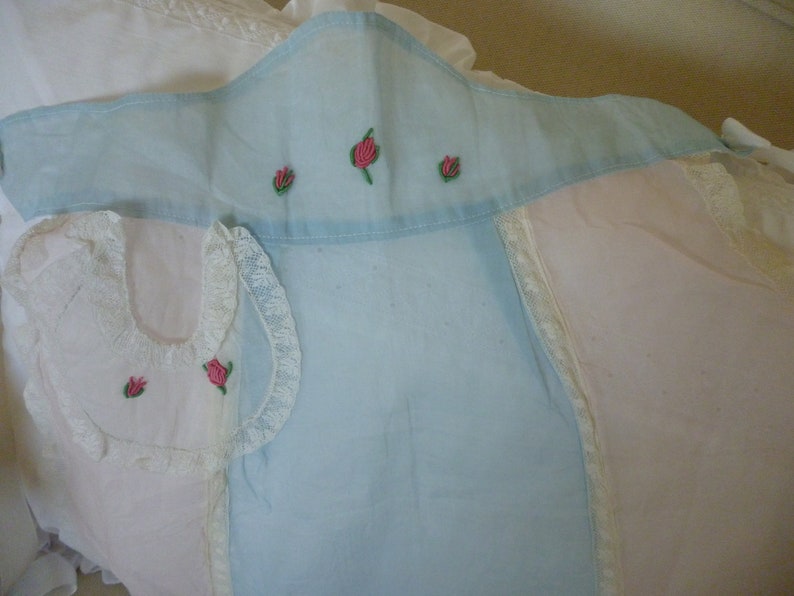 Sheer Pastel Apron Little Apron With Rosebuds Little Girls - Etsy