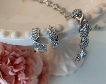 Sterling Silver Bracelet And Earrings Set Gift For Mom