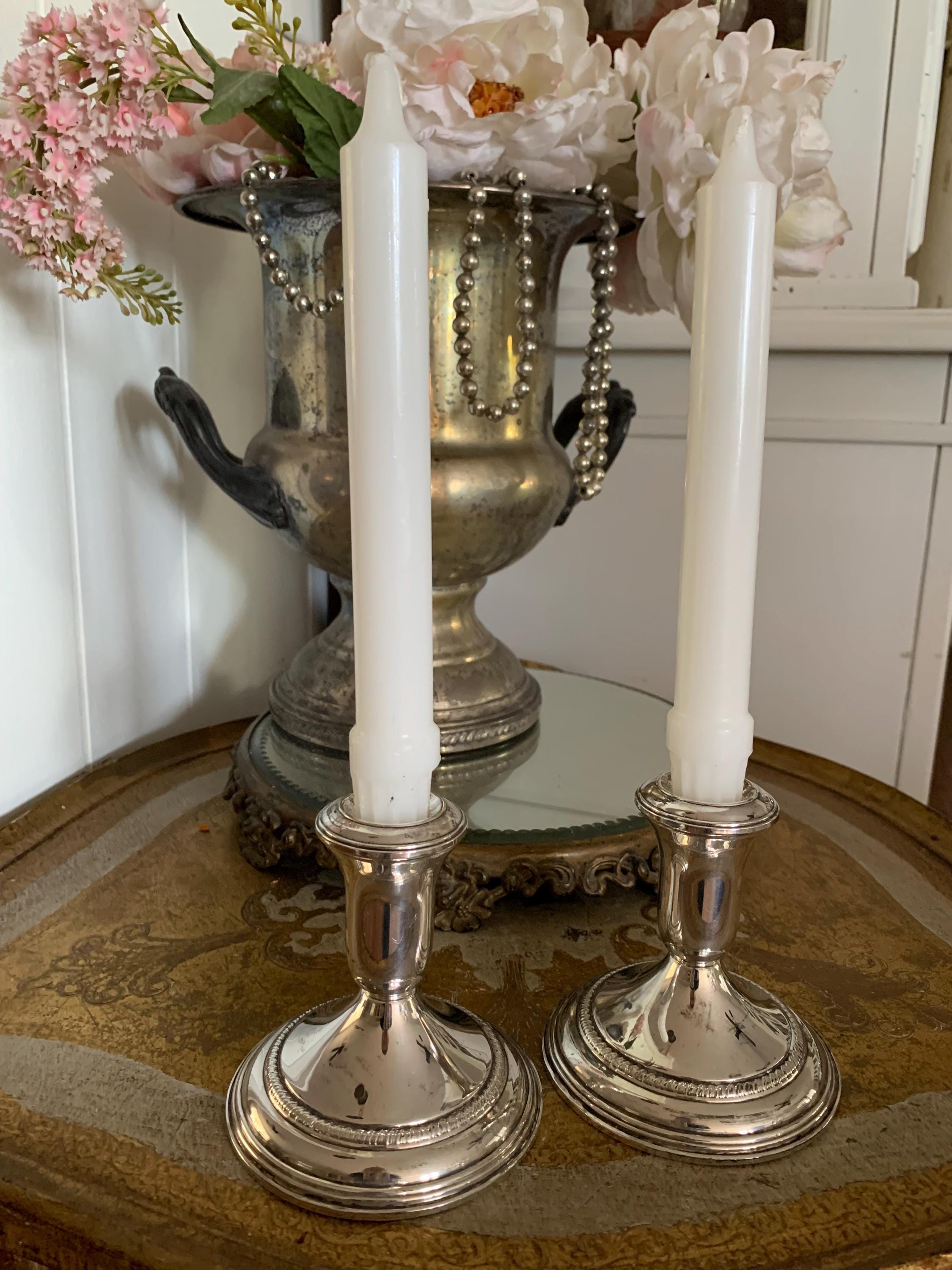 Weighted Sterling Silver Candle Holder - Etsy
