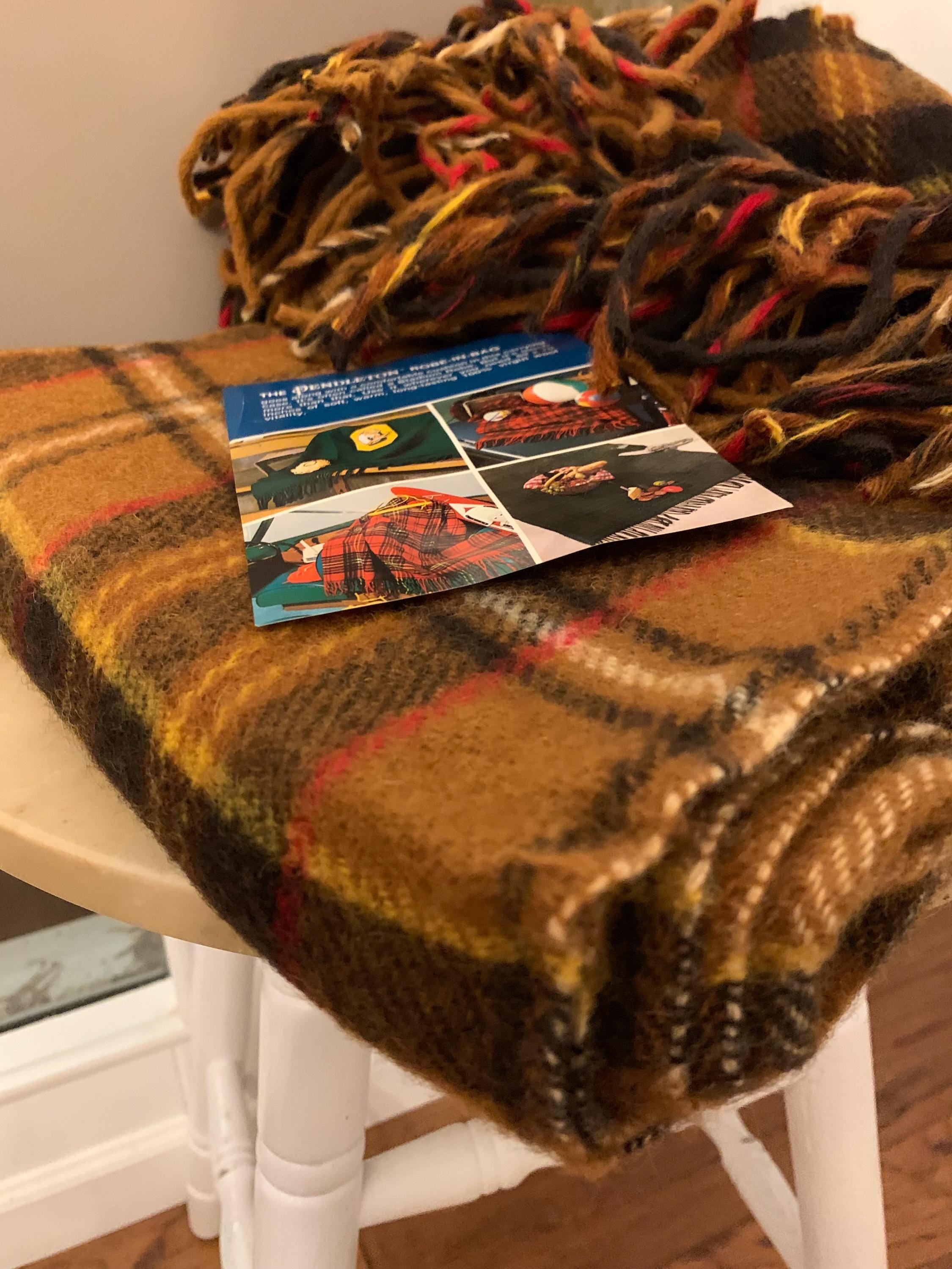 デッドストック　PENDLETON Robe in Bag ウールブランケット Pendleton Robe in A Bag Wool New Old Stock Stadium Blanket Plaid