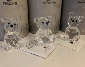 Swarovski Silver Crystal Bear 7664 Certs & Original Box - Etsy