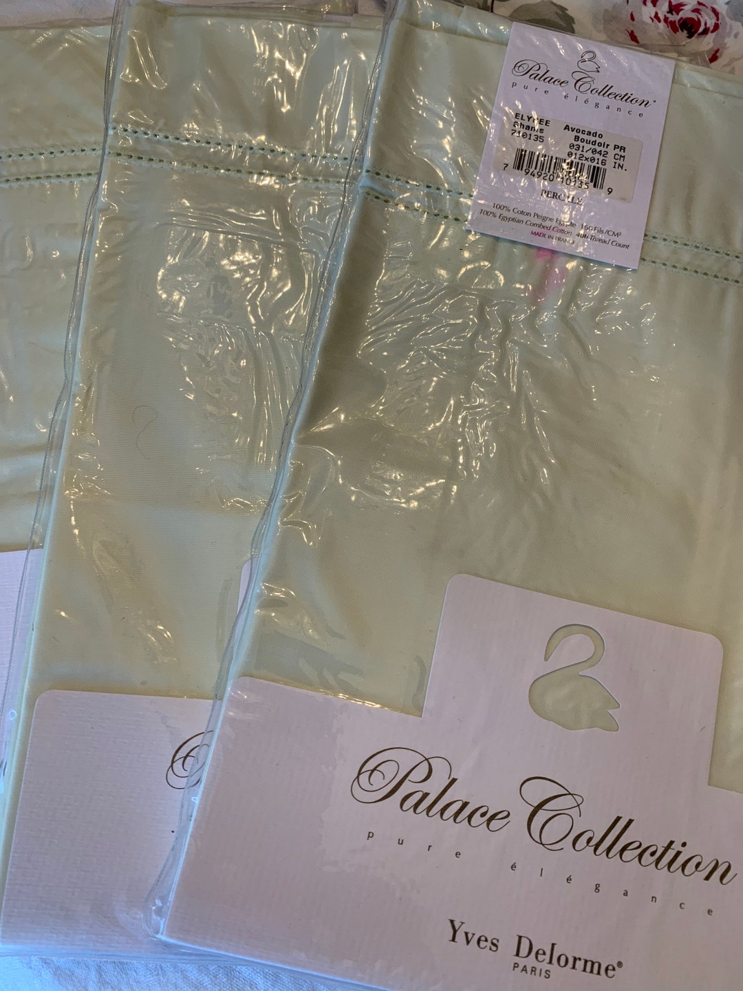 Palace Collection Yves Delorme Pillow Shams Boudoir Shams Green Etsy