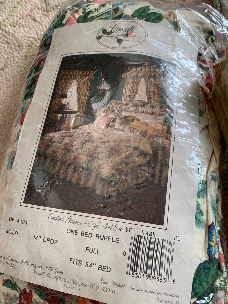 Vintage Croscill Bedding English Garden Floral Pattern Etsy
