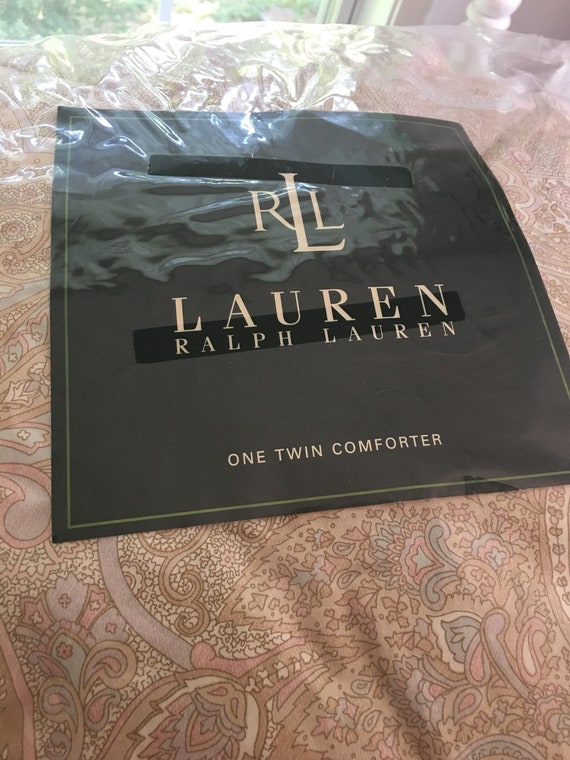 Ralph Lauren Twin Size Comforter Pastel Paisley Print Etsy