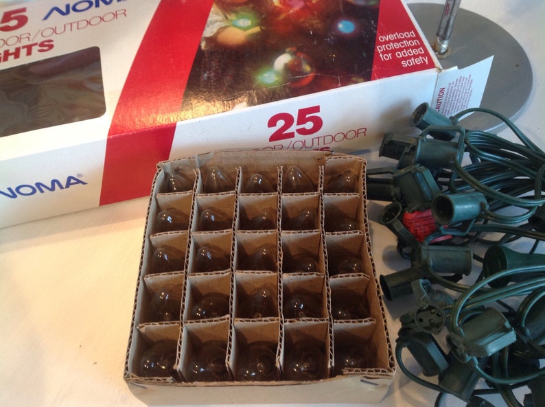 Noma Clear Christmas Lights 25 Light Set Christmas Tree Etsy