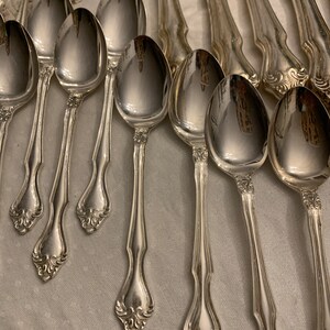 Vintage Flatware Nickle Silver Scroll Edges Replacements Old Silverware image 8