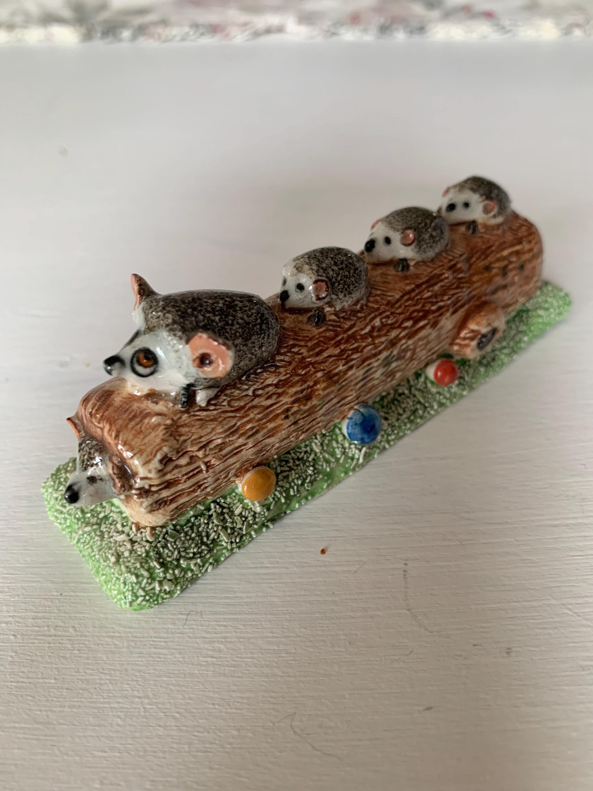 Basil Matthews Hedgehog Family Original Sculpture Made in England
