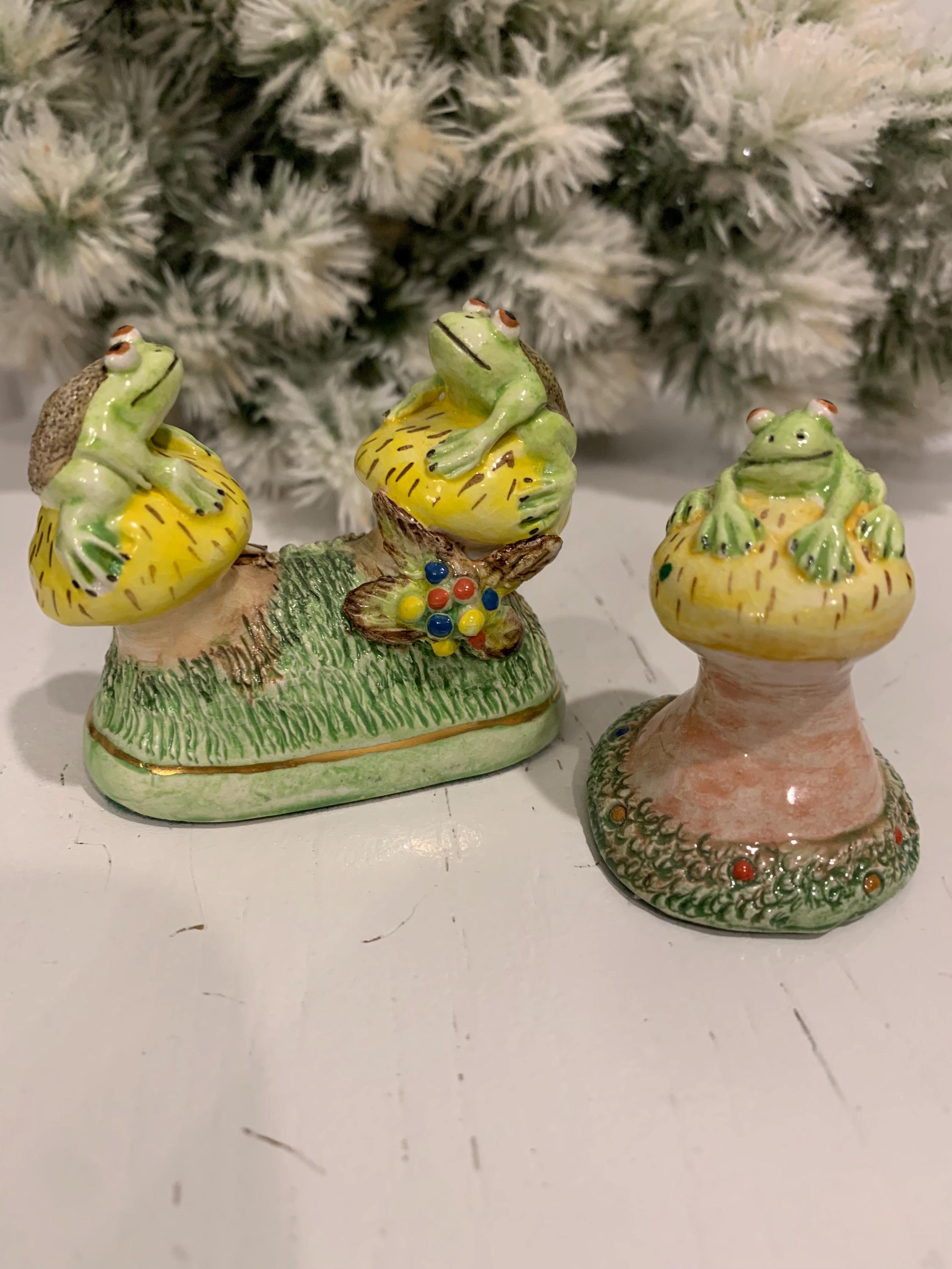 FROG PRODUCTS ヘリテージMAME 4個セット Basil Matthews Frogs Signed Original Sculptures Vintage - Etsy