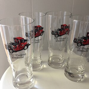 Vintage Barware  ~ 1912 Packard Landaulet~ Old Autos ~ Glassware With Cars ~ Gift for Him ~ Christmas Gift ~ Vintage Glassware