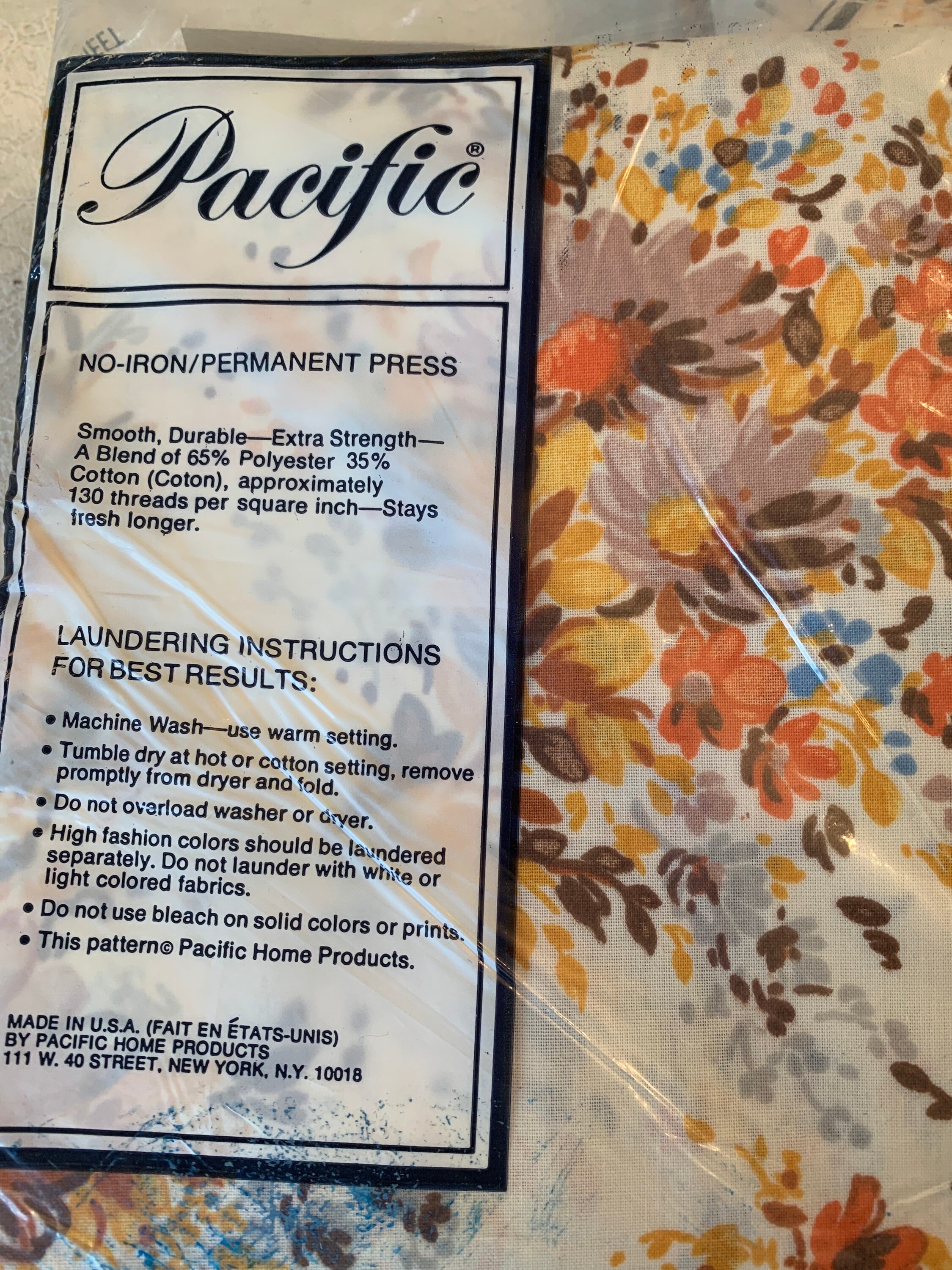 Details about   Vintage Pacific Full/Double Fitted Sheet Shabby Rose Clusters Floral Yellow Blue 