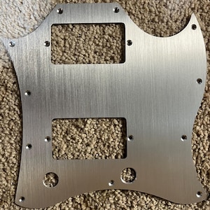 New SG standard silver aluminum replacement electric guitar pickguard