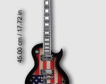 New L P Electric Guitar American Flag Sign