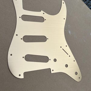 New gold brushed anodized aluminum stratocaster electric guitar sss replacement pickguard pg image 1