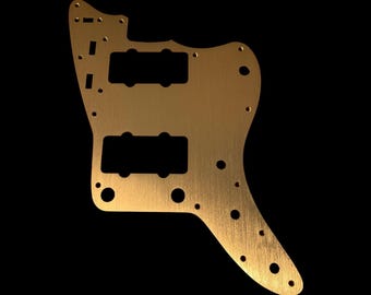 Gold anodized metal replacement pickguard for jazzmaster electric guitar