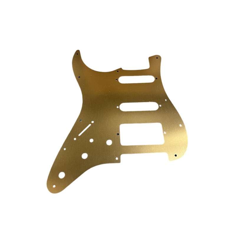 New Dark Gold Brushed Anodized Aluminum SSH Stratocaster Electric Guitar Pickguard image 2