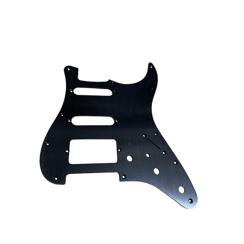 New Black Brushed Anodized Aluminum SSH Stratocaster Electric Guitar Pickguard image 2