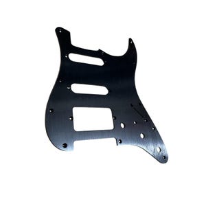 New Black Brushed Anodized Aluminum SSH Stratocaster Electric Guitar Pickguard image 3