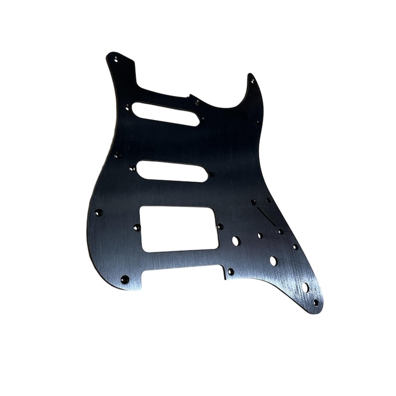 New Black Brushed Anodized Aluminum SSH Stratocaster Electric Guitar Pickguard image 3