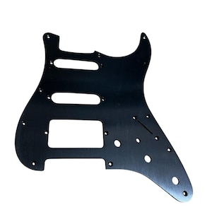 New Black Brushed Anodized Aluminum SSH Stratocaster Electric Guitar Pickguard image 1