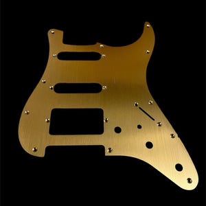 New Dark Gold Brushed Anodized Aluminum SSH Stratocaster Electric Guitar Pickguard image 1