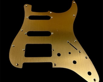 New Dark Gold Brushed Anodized Aluminum SSH Stratocaster Electric Guitar Pickguard