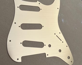 New gold aluminum 11 hole stratocaster replacement pickguard for electric guitar