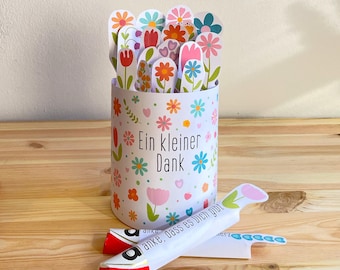 To Say Thank You Gift, DIY Floral Duplo Wrapper, PDF Pattern