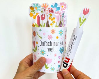 To Say Thank You Gift, DIY Floral Duplo Wrapper, PDF Pattern Just Because