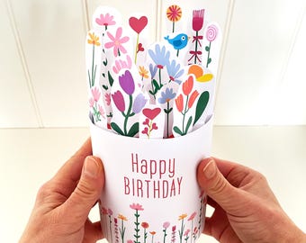 Floral Birthday Chocolate Bar Wrapper, DIY Duplo Gift, PDF Pattern
