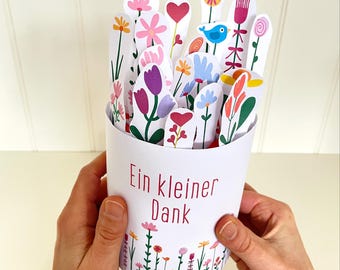 Envoltorio floral Duplo DIY para dar las gracias (patrón PDF)