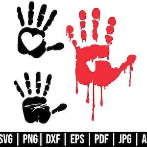 Hand Print Svg, Baby Hand Svg, Hand Svg, Hand Clipart, Handprint Svg, Sublimation Design, Cut Files Cricut, Instant Download, Silhouette