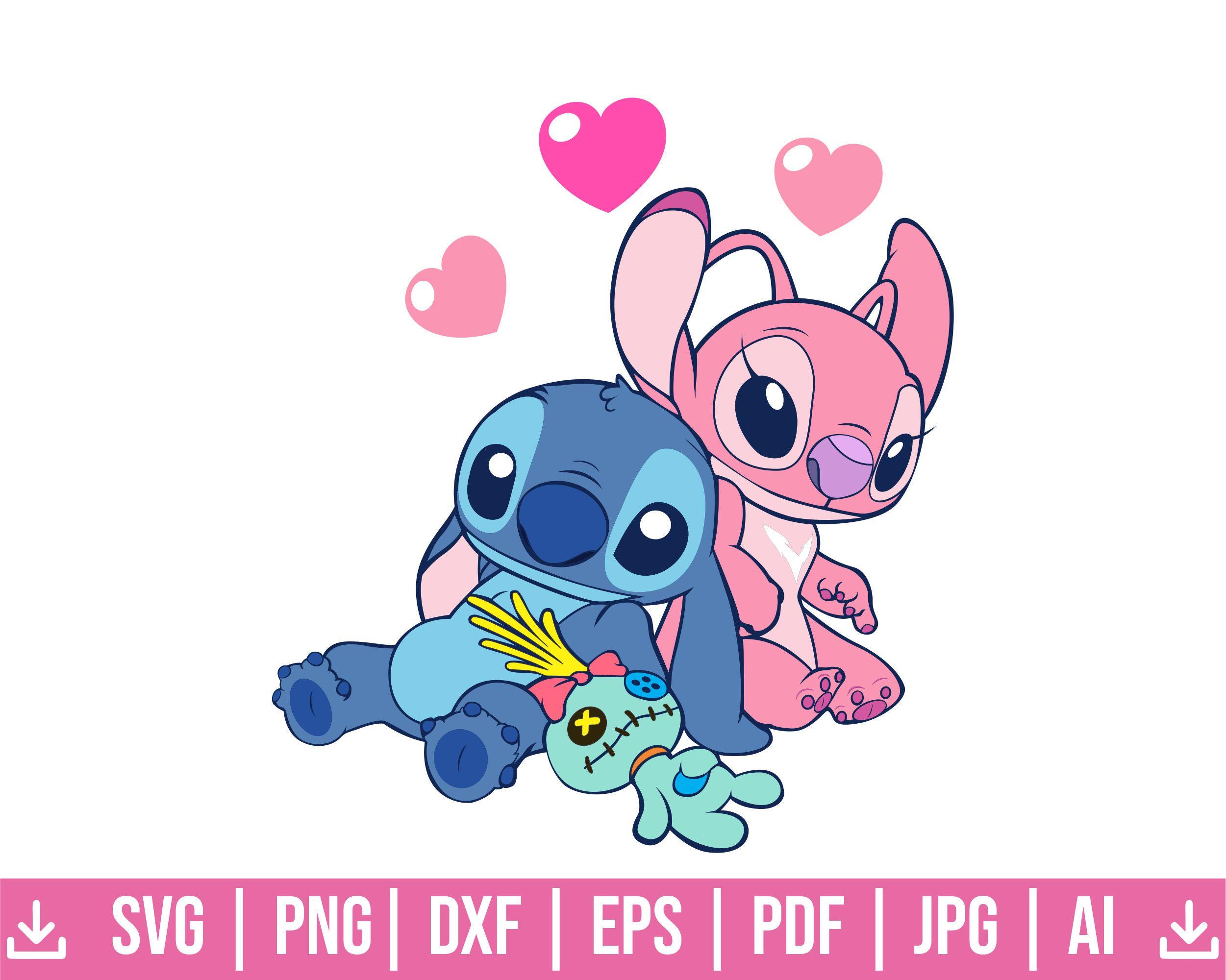 Stitch And Angel Svg, Stitch Love Svg, Angel Svg, Stitch Angel Svg, Stitch Svg, Stitch & Angel Heart Svg, Digital Download Files