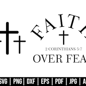 La foi sur la peur verset Svg, Svg chrétien, verset de la Bible esthétique Svg, Svg de la Bible, Svg de motivation, Croix Jésus Svg, Clipart, fichiers coupés Cricut