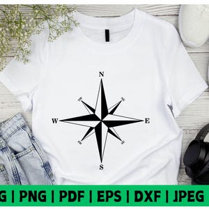 Compass Svg, Compass Rose Svg, Nautical Compass Svg, Compass Star Svg ...