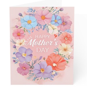 Tarjetas de felicitación para el Día de la Madre (flores personalizadas para el mes de nacimiento de septiembre) con ásteres y campanillas