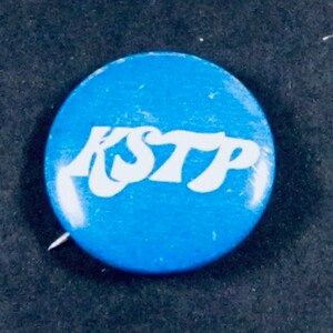 Vintage KSTP TV & Radio Station Pinback Button St Paul Minnesota Channel 5