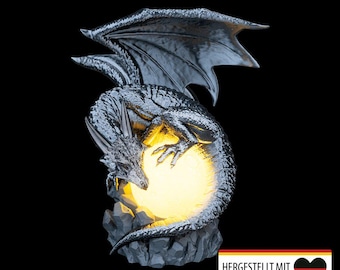 Lampe de table, lampadaire, dragon fantastique, pleine lune - un spectacle lumineux magique pour votre maison